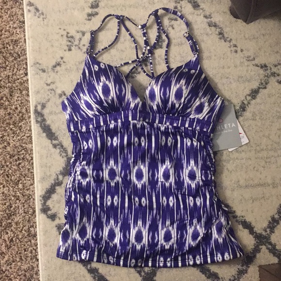 NWT Athleta Aqualuxe tankini and bottoms swim set - Picture 2 of 8